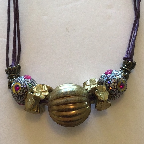 Necklace Multi Colors / Beads & Metals, Approx 7in - Picture 2 of 4